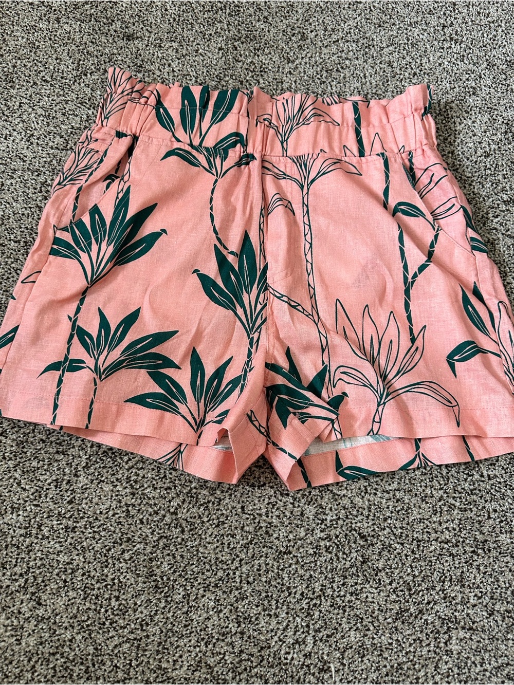 Kalokini pink and green Ki Hina shorts